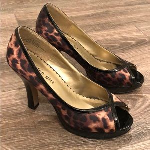 Madden Girl peep toe cheetah pump